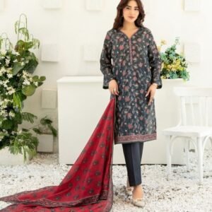 Midnight Rose Printed Lawn Suit