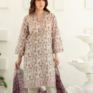 Ivory Bloom Printed Lawn Suit