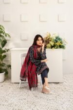 Midnight Rose Printed Lawn Suit - Image 2