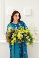 Azure Blossom Printed Lawn Suit - Image 2