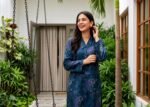 Royal Indigo Peony 3-Piece Lawn Suit - Image 2