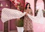 Mocha Brown Floral Motif 3-Piece Lawn Suit - Image 3