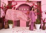 Plum Geometric Pine 3-Piece Lawn Suit - Image 3