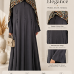 Midnight Elegance Button Abaya