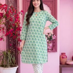 Fresh Mint Arch Print 3-Piece Lawn Suit