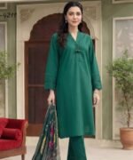 Emerald Green Embroidered 3-Piece Lawn Suit