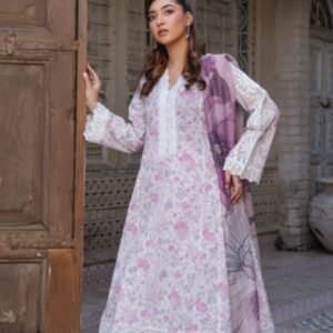 Lilac Whisper Schiffli 3-Piece Embroidered Lawn Suit