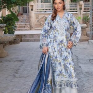 Ocean Breeze Schiffli 3-Piece Lawn Suit
