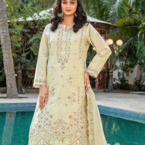 Pastel Mint Floral 3-Piece Lawn Suit