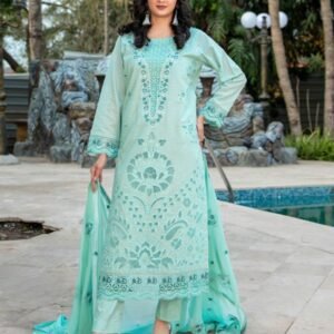 Fresh Seafoam Green 3-Piece Lawn Suit