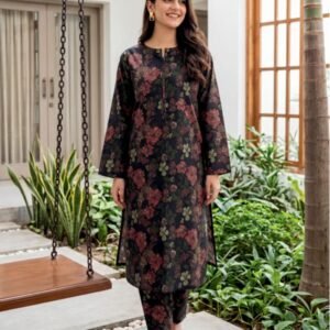 Noir Rose Tapestry 3-Piece Lawn Suit