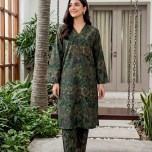 Forest Shadow Bloom 3-Piece Lawn Suit