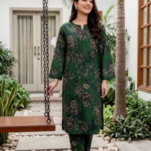 Emerald Vine Tapestry 3-Piece Lawn Suit