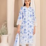 Blue Serenity Printed 3-Piece Suit