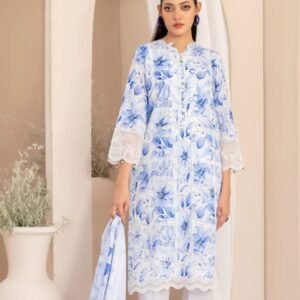 Blue Serenity Printed 3-Piece Suit