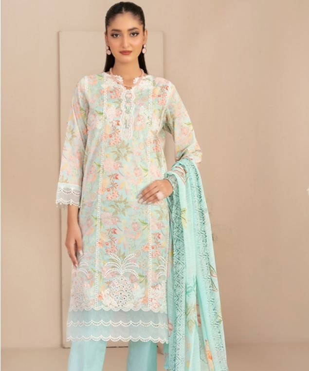 Mint Garden Printed 3-Piece Suit