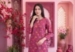 Magenta Garden Print 3-Piece Lawn Suit - Image 2