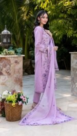 Soft Lilac Embroidered 3-Piece Lawn Suit - Image 2