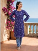 Indigo Ocean Printed 2-Piece Lawn Suit - Image 2