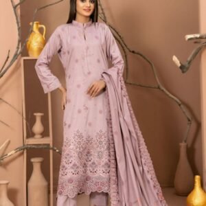 Lilac Charm Embroidered 3-Piece Suit