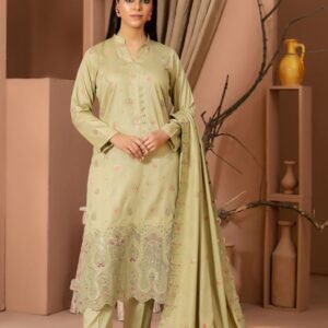 Olive Grace Embroidered 3-Piece Suit