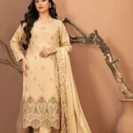 Golden Sand Embroidered 3-Piece Suit