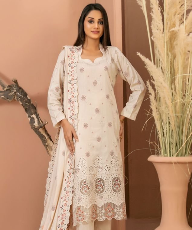 Pearl Ivory Embroidered 3-Piece Suit